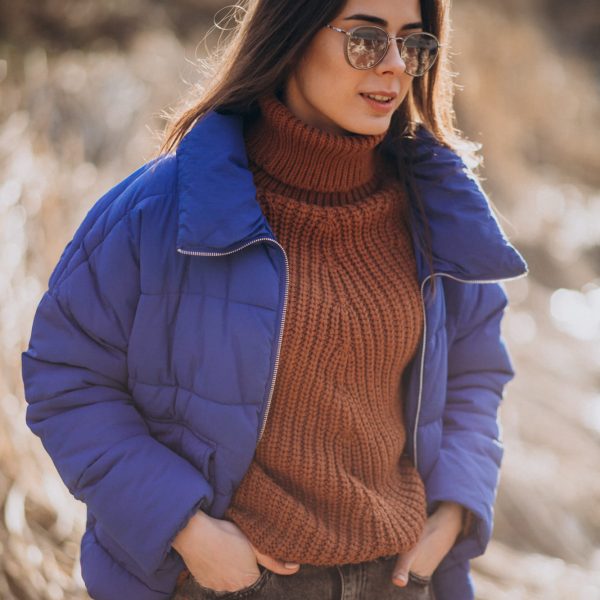 Women's Blue Puffer Jacket