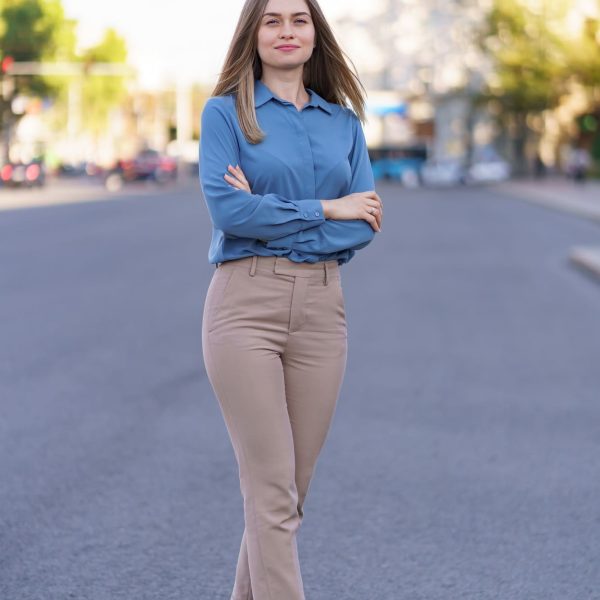 Women's Beige Trousers