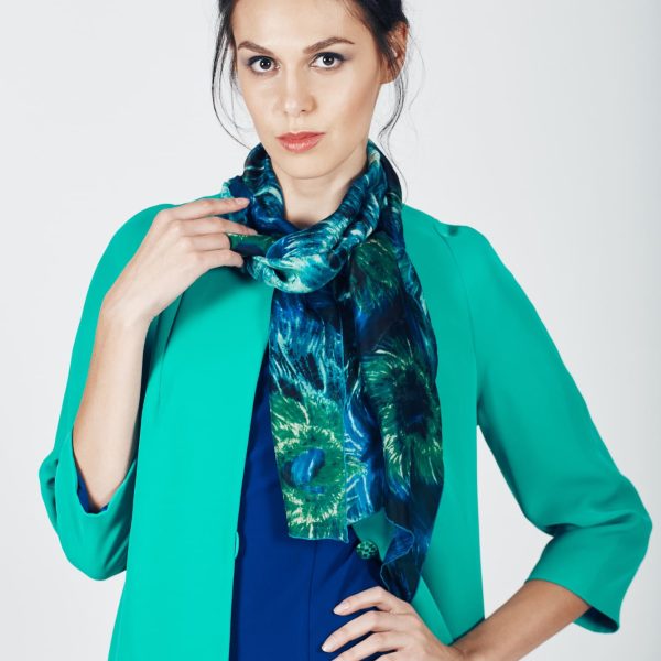 Patterned Green Scarf